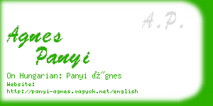 agnes panyi business card